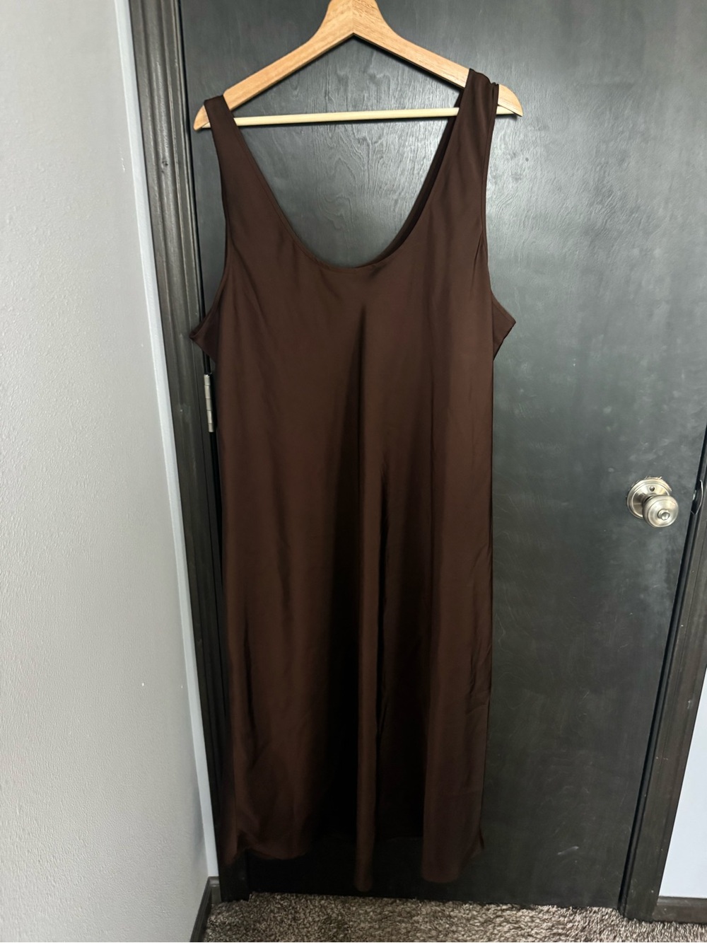 Old Navy Brown Midi Tank Slip Dress in chocolate brown - Picture 3 of 3